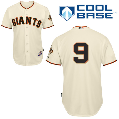 Brandon Belt #9 MLB Jersey-San Francisco Giants Men's Authentic Home White Cool Base Baseball Jersey